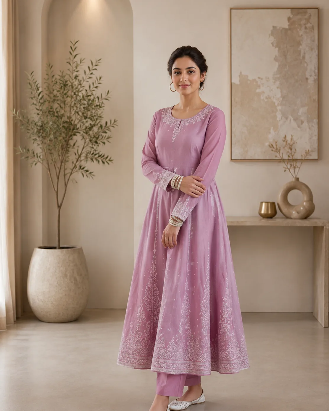 Nilofar(Bint-e-kishwer) (Hand Embroidered) — Hand Embroidered Anarkali