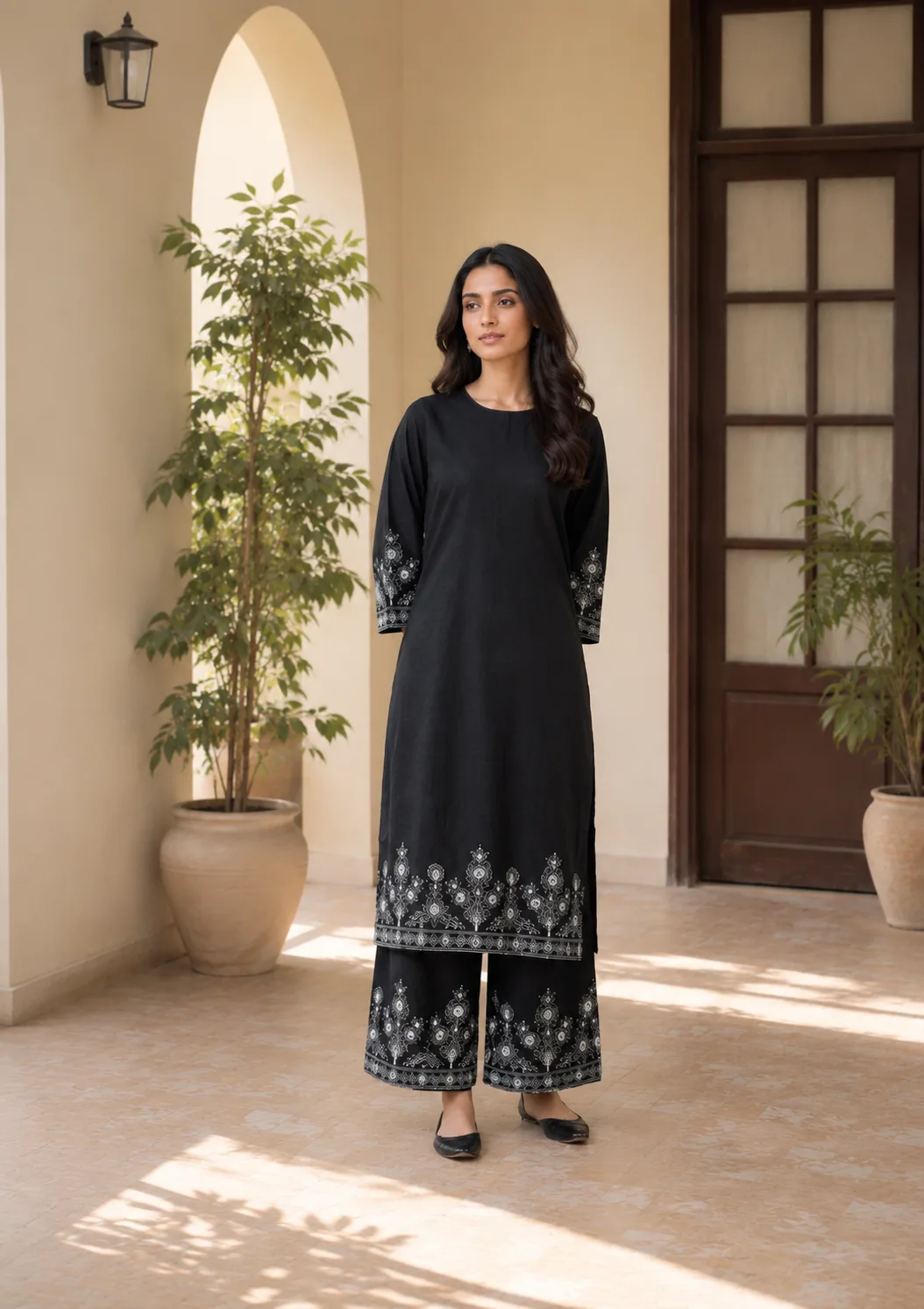 Shab (Hand Embroidered) — 2pc lawn suit Hand Embroidered