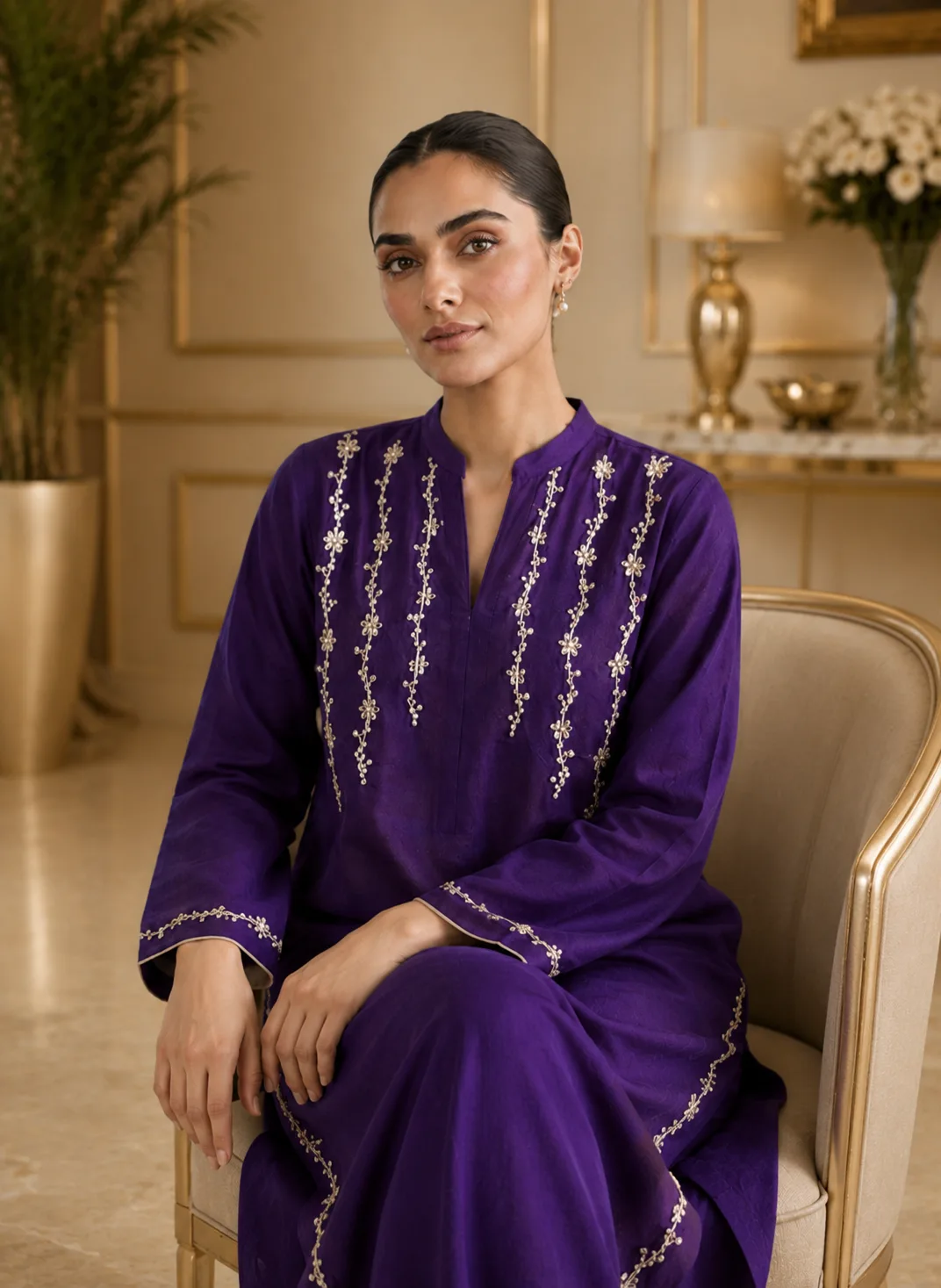 Jamun (Hand Embroidered) — 2pc lawn suit Hand Embroidered