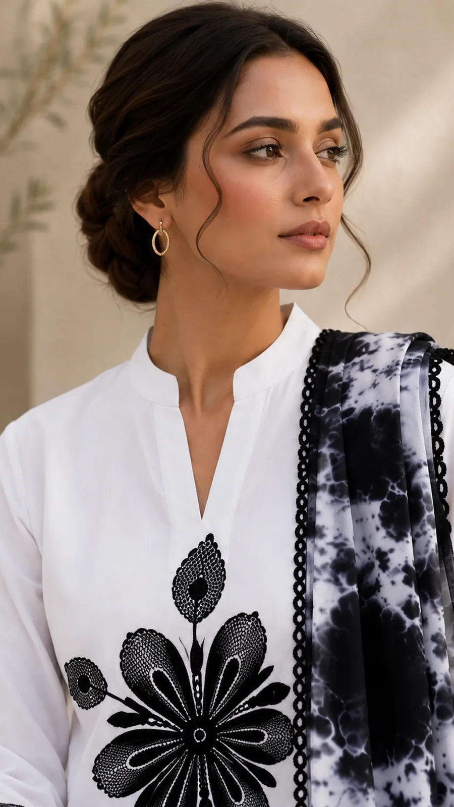 Sufaid (Hand Embroidered) — Hand Embroidered 3-Piece