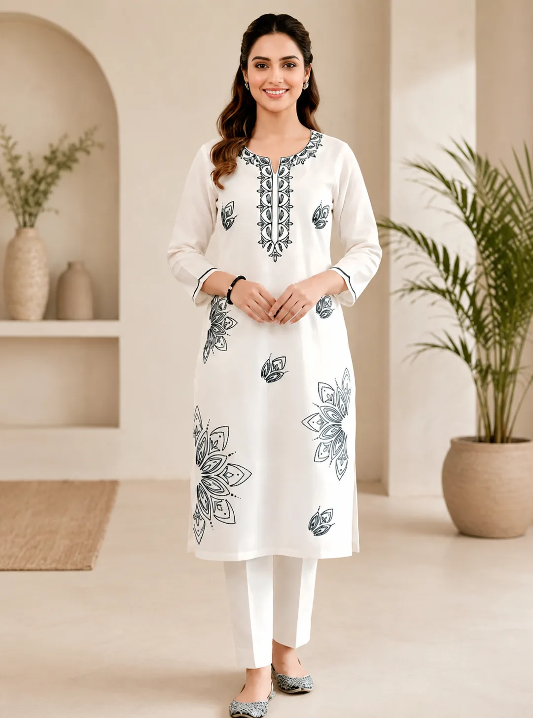 Chandni (Hand Embroidered) — Hand Embroidered Kurta