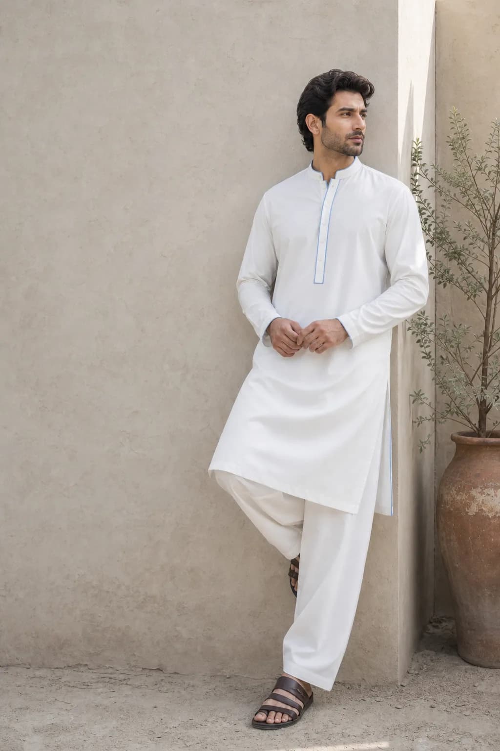 Wali — Kurta with White Shalwar