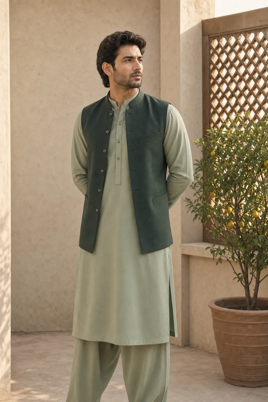 Ibrahim — Shalwar Kameez with Waistcoat