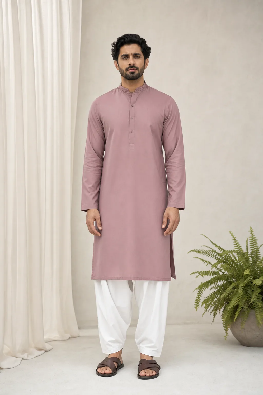 Idris — Kurta with White Shalwar