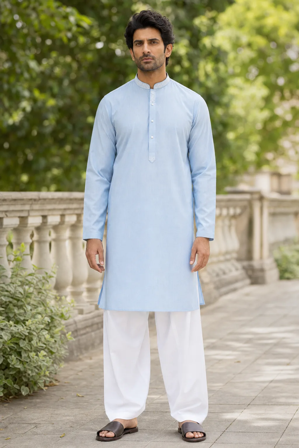 Emad — Kurta with White Shalwar