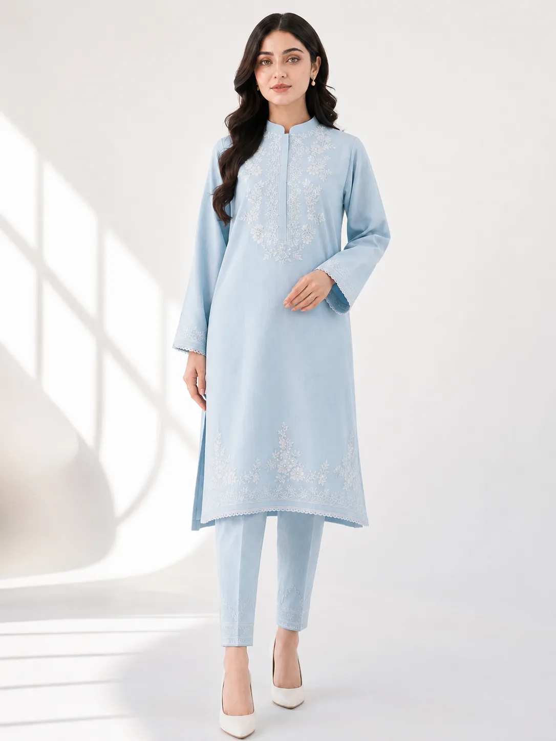 Nilofer (Hand Embroidered) — 2pc lawn suit Hand Embroidered
