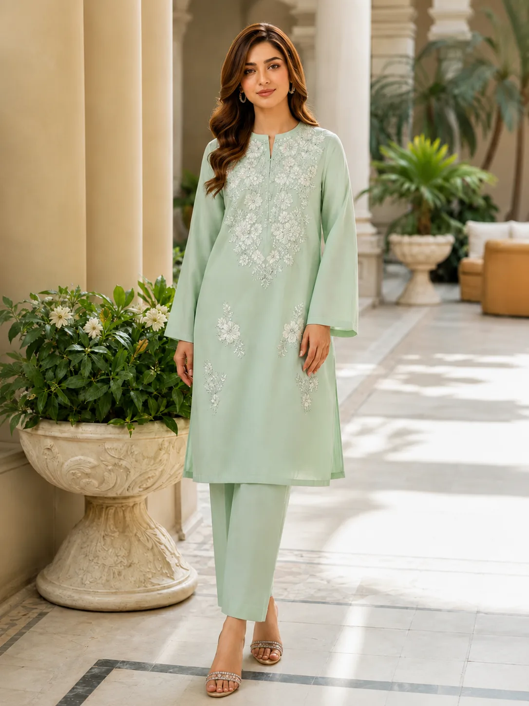 Mehreen (Hand Embroidered) — 2pc lawn suit Hand Embroidered